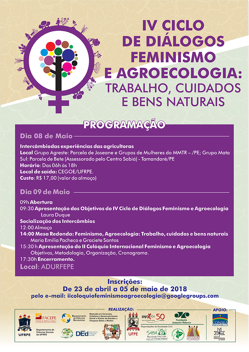 Cartaz IV Colóquio Feminismo e Agroecologia 