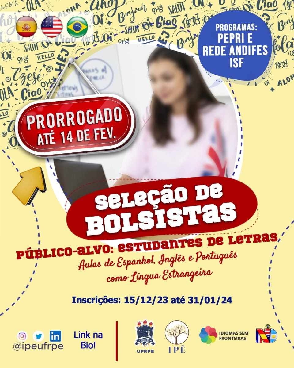 Seleção de Bolsistas Letras