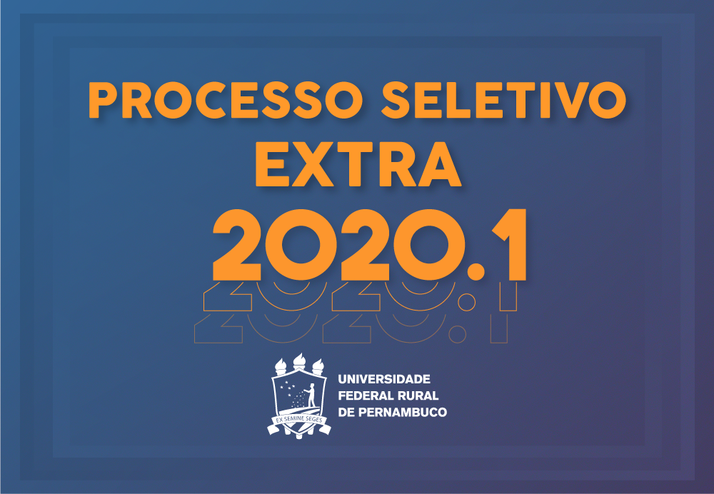 UFRPE divulga edital do Processo Seletivo Extra 2020.1