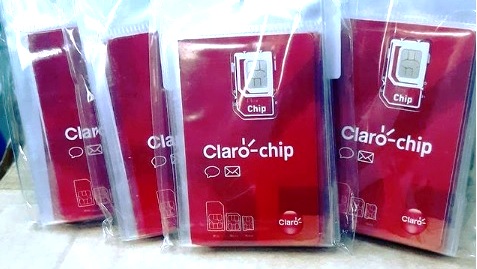 imagem dos chips da Claro enviados aos estudantes