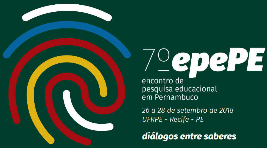 Cartaz com logomarca e informações de local, data e tema do encontro pernambucano de pesquisa educacional
