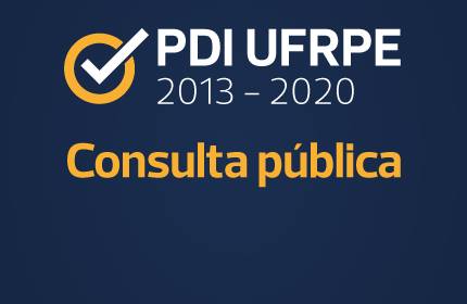 Imagem com a frase PDI 2013-2020 - Consulta Pública